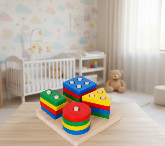 Wooden Square Shape Stacker