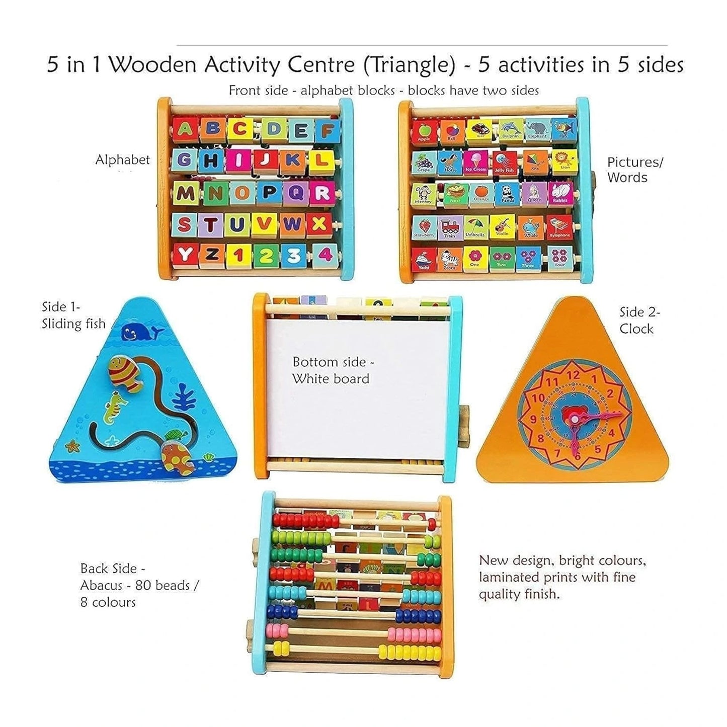 5 in 1 Wooden Activity Triangle
