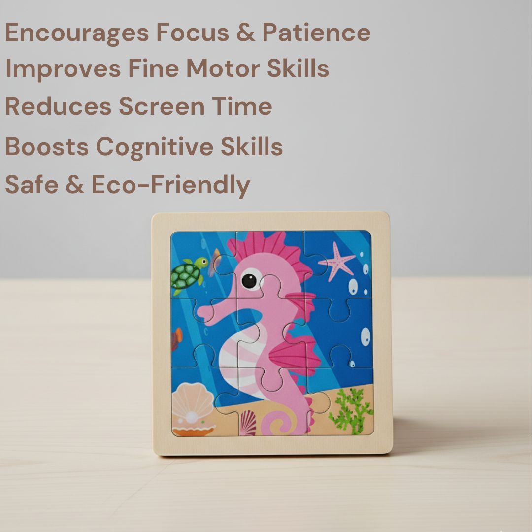 Wooden Jigsaw Puzzle - Seahorse