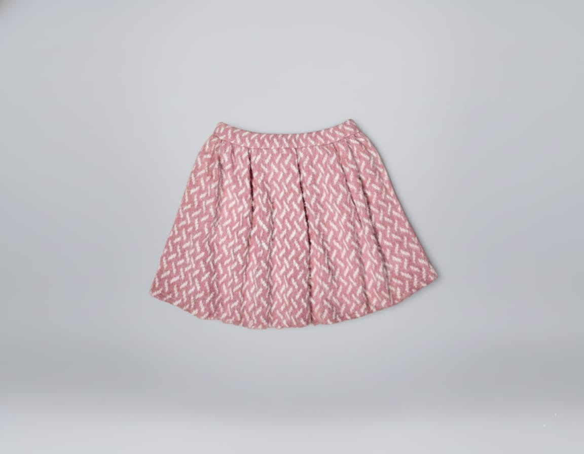 Faux Fur Top Pleated Dress